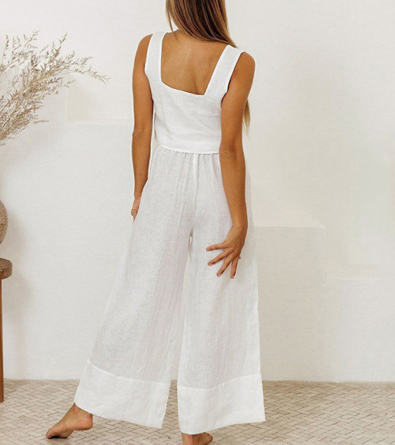 Adeline™ | Minimalist Top and Wide-Leg Pants Set