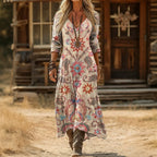 Evelyn | Vintage-Inspired Long Sleeve Casual Dress