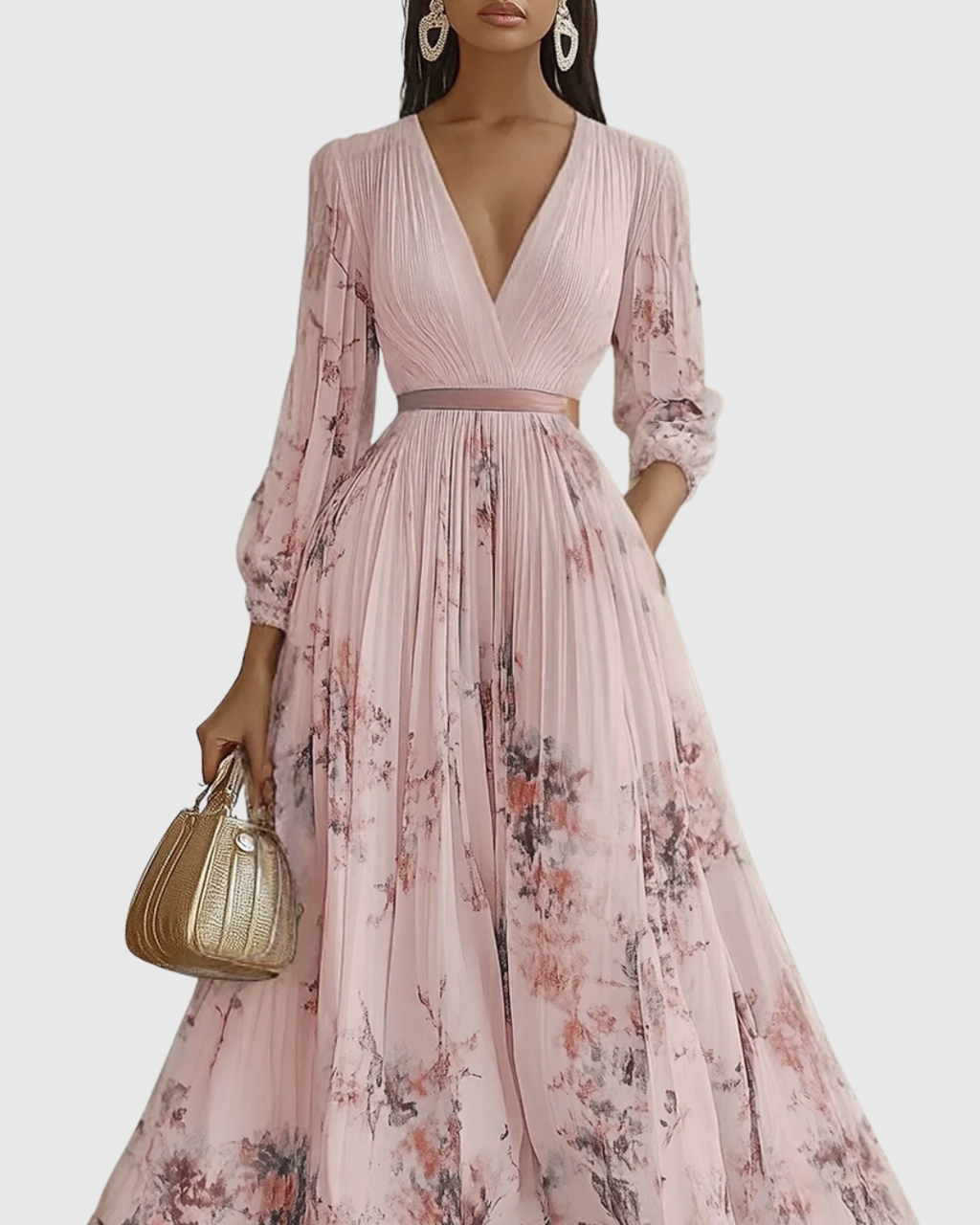 Siena™ | Elegant Pleated Maxi Dress