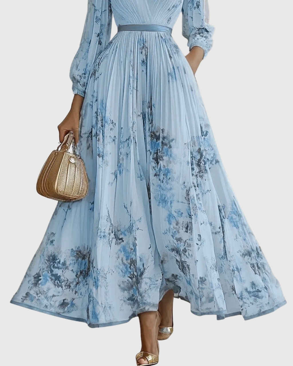 Siena™ | Elegant Pleated Maxi Dress