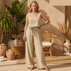 Adeline™ | Minimalist Top and Wide-Leg Pants Set