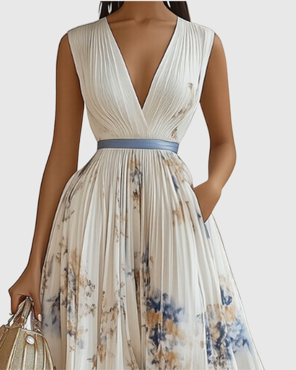 Siena™ | Elegant Pleated Maxi Dress