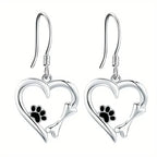 Calista™ | Heart Paw Dangle Earrings