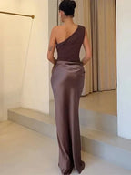 Luna™ | Maxi Dress with a Gilt in Satin