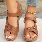 Remi™ | Floral Elegance Wedge Sandals