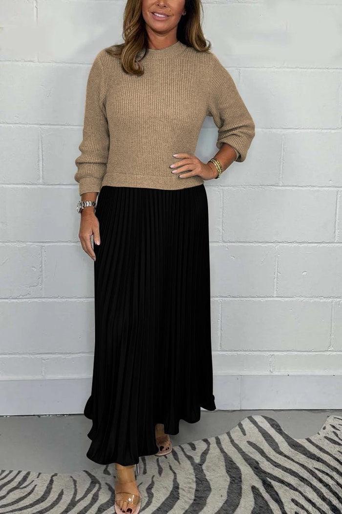 Claudia™ | Maxi Dress with Pleated Skirt