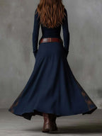 Leonora™ | Vintage Suede Check Dress (Includes Belt)
