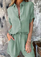 Eleanor™ | Two-Piece Linen Blend Set