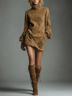 Marlowe | Vintage Suede Mini Dress