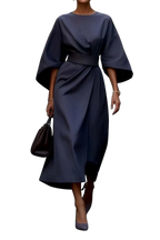 Matzliah™ | Elegant Lantern Sleeve Dress